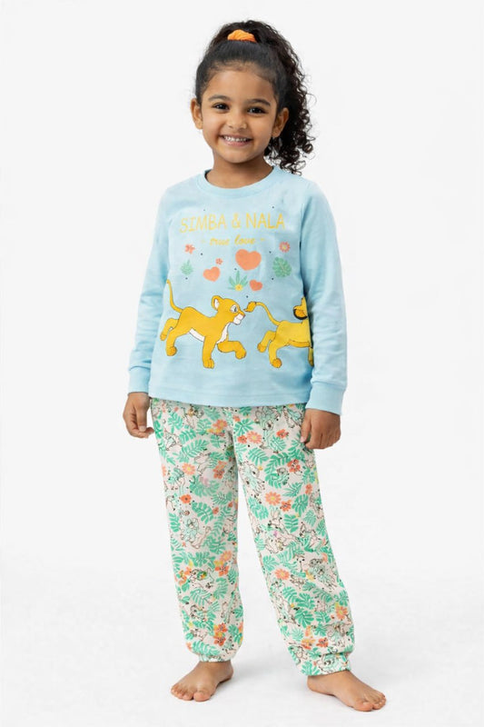 بيجامه قطن خريفي وسط بناتي