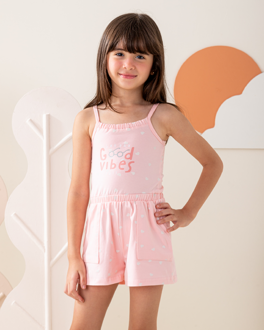 Good Vibes Girls' Strapless Playsuit