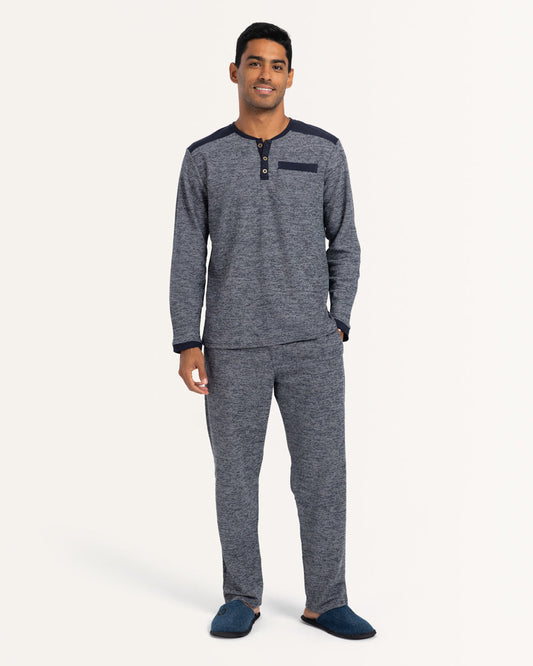Jacquard Pants Pajama with Shoulder Cut
