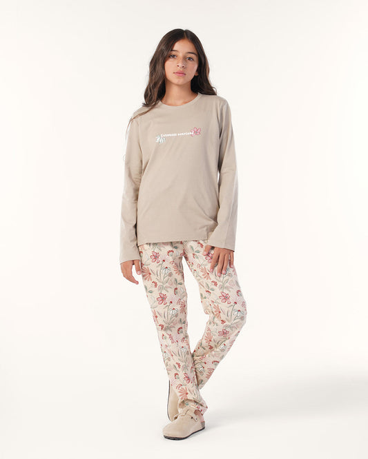 Cuteness overload pajamas with sleeves and pants  cotton