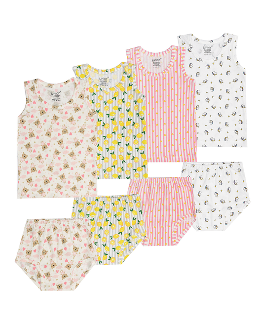 Baby girls sport silp printed set
