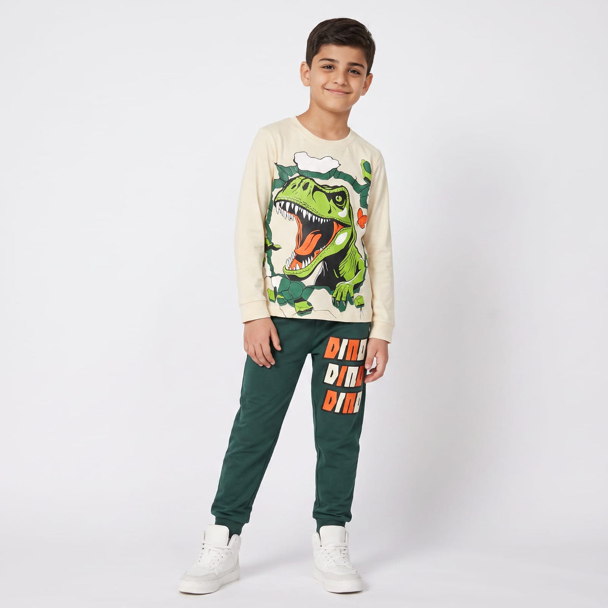 بجامه قطن خريفى اولادى dino