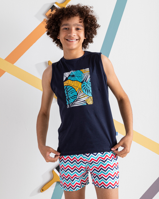 the colors of jungle T-shirt for boys, 100% cotton