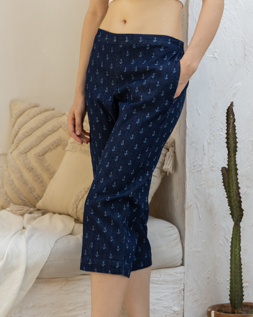 Pintacore jeans with flame print