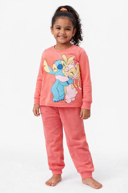 بيجامه قطن خريفي وسط بناتي