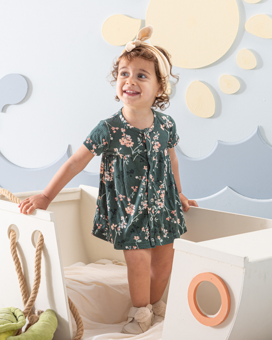 Jersey Dress for Mother's Day Green Garden