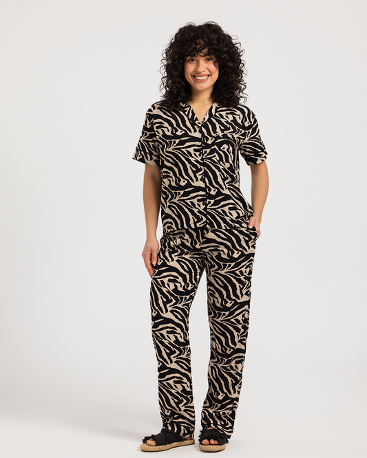 Tiger print Women's classic pajamas