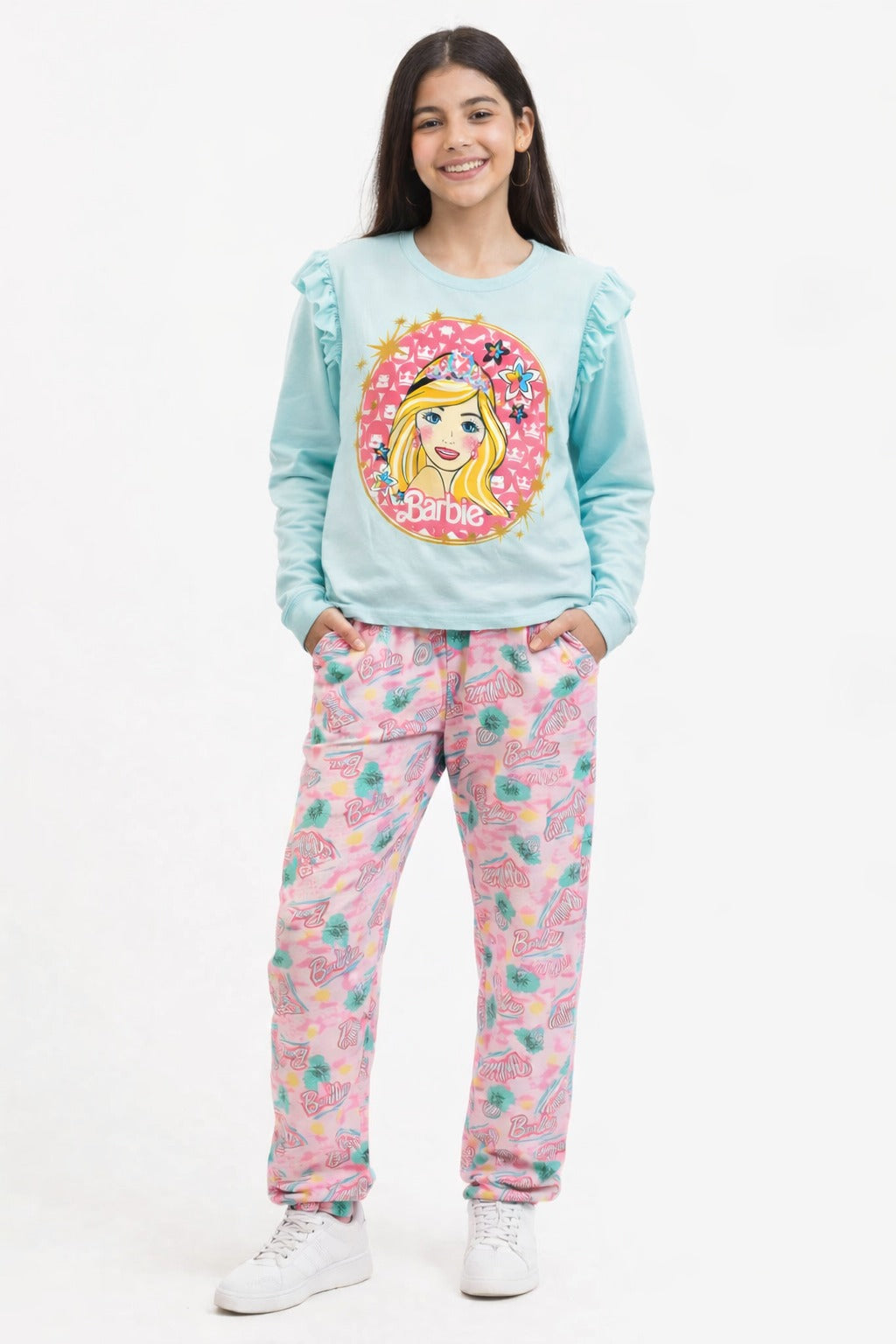 طقم محير بناتي خريفي قطن