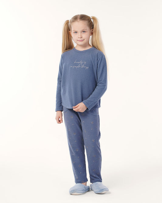 Jacquard Pant Pajama and Long Sleeve Top