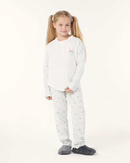 Winter is near by Long Sleeve Pajamas pants cotton