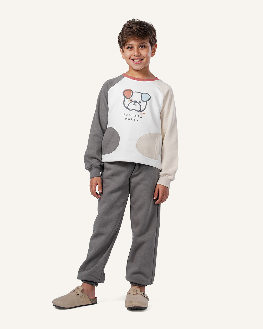 Pajama set playful dog