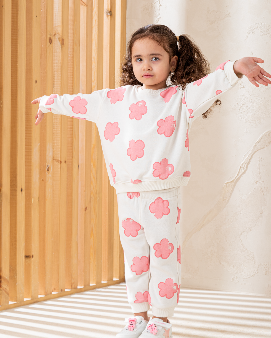 Flowers everywhere NB girls pajamas