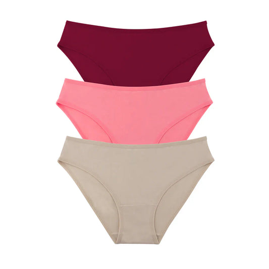 Underwear for women, midi, plain pack 3