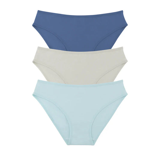 Plain bikini underwear pack 3