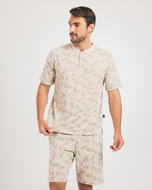 Where?  Pajamas Shorts Cotton And A Half Sleeve