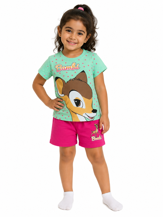 بيجامه قطن وسط بناتي