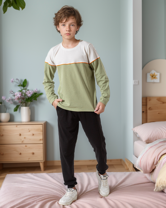Waffel Fabric long sleeve boys pajamas* pants