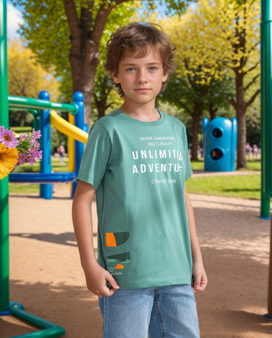Unlimited Adventure Boys' half sleeve T-shirt