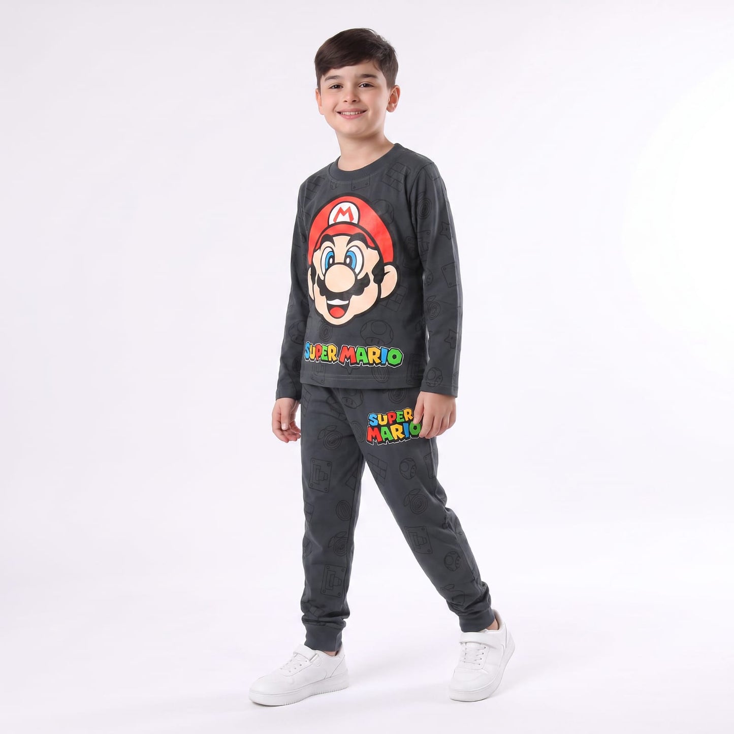 Super mario بيجامه قطن خريفي