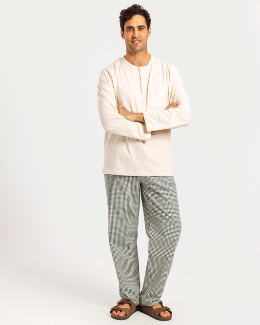 Men's Pajamas with Long Sleeves and Pants