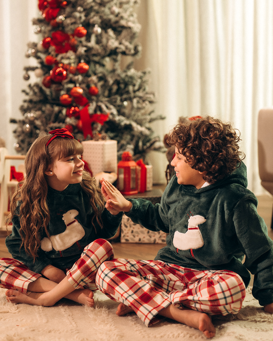 Merry Christmass pajamas for my boys and girls with a Polar Cabochon * Viela