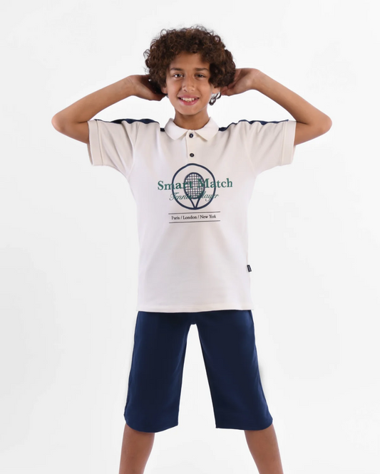 Tennis Club boys pajamas printed with pentagram