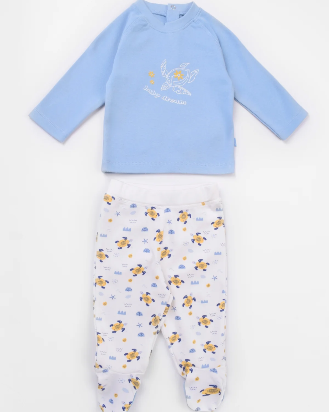 Sea Turtle Girls' Printed T-shirt and Pants Pajamas