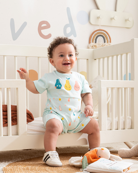 Cute Fruits Baby boys’ half-sleeve cotton bodysuit