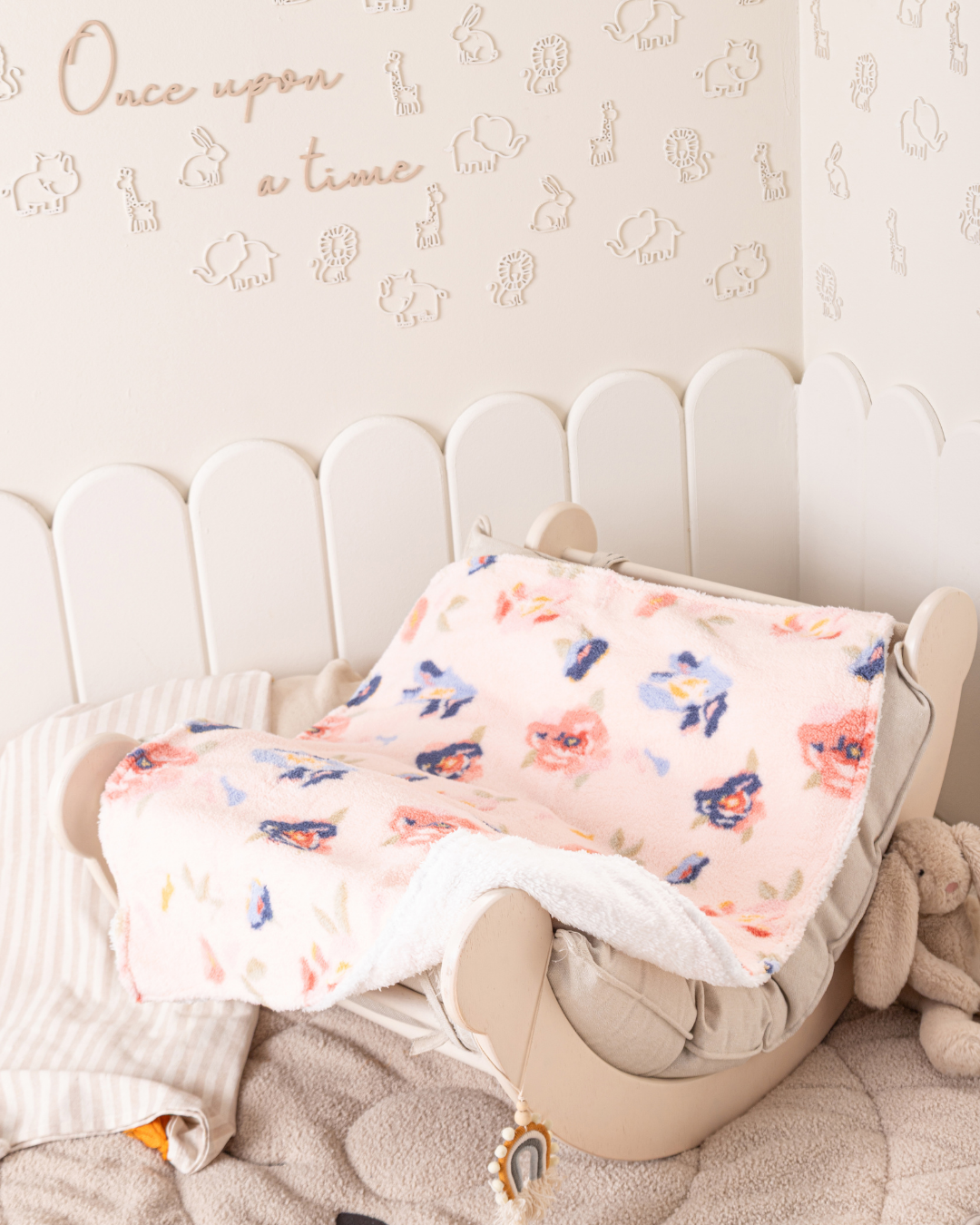 Big messy flowers baby blanket