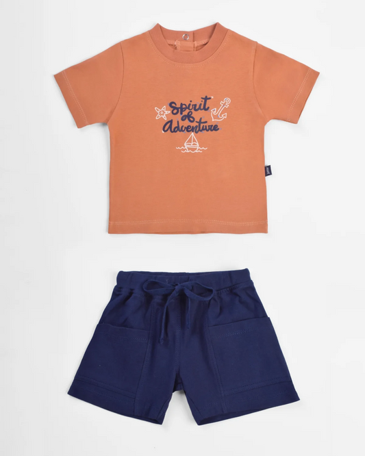Sea Waves printed boys' pajamas