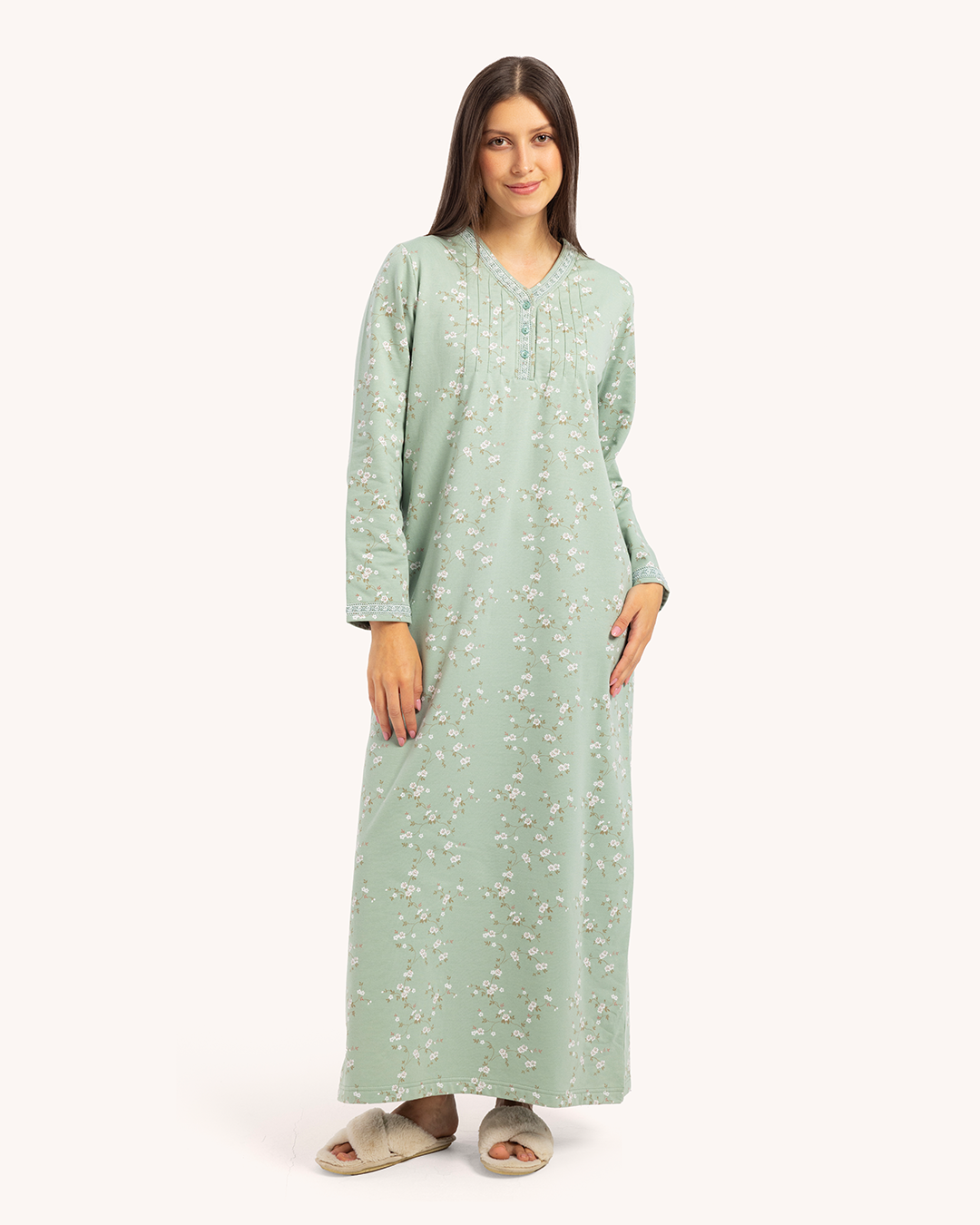 La Chemise de Sommeil Pour Femmes Imprimée Pendant LongTemps Avec Un D D.