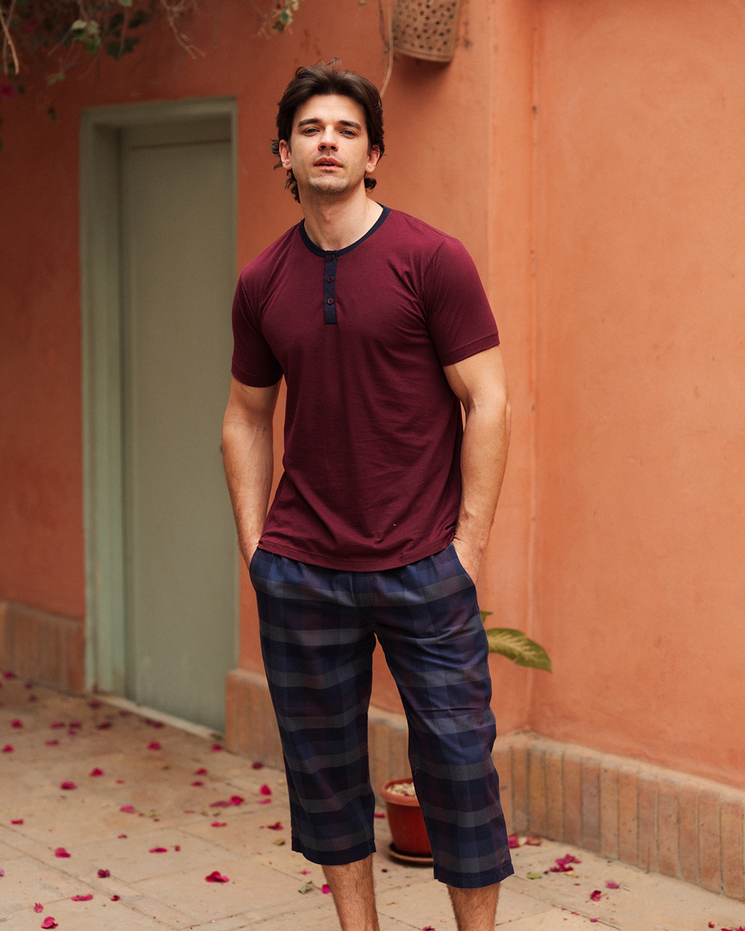 Men's pajamas, gentle text