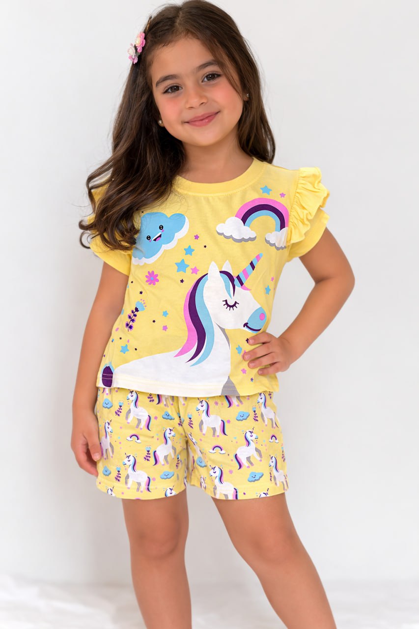 بيجامه صيفي وسط بناتي