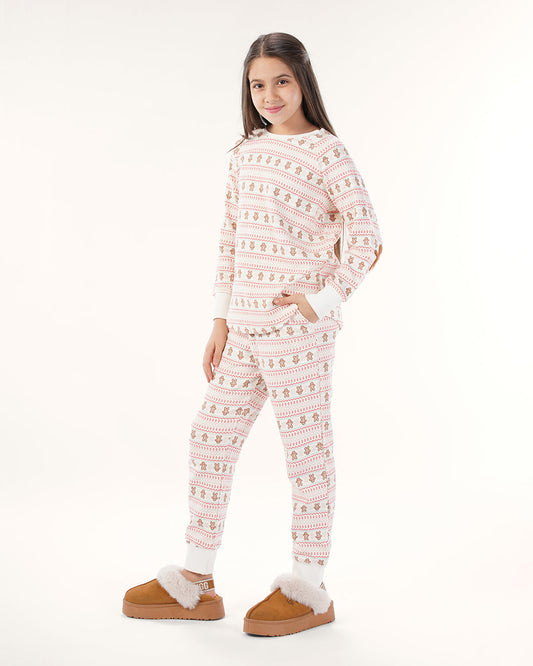 Gingerbread pajama set Jacquard
