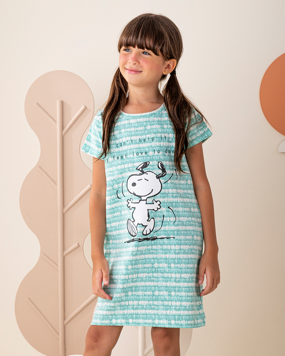 Short Sleeve Cotton Lycra Nightshirt Smile