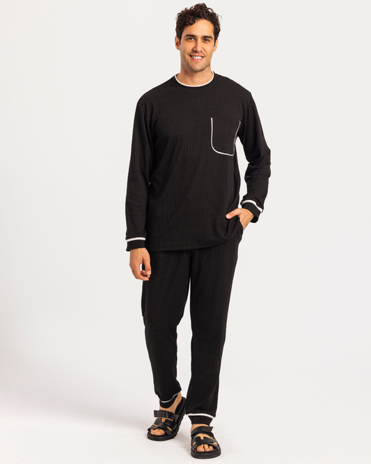 Men's Pajamas Long Sleeve Simplicity Makes the Difference