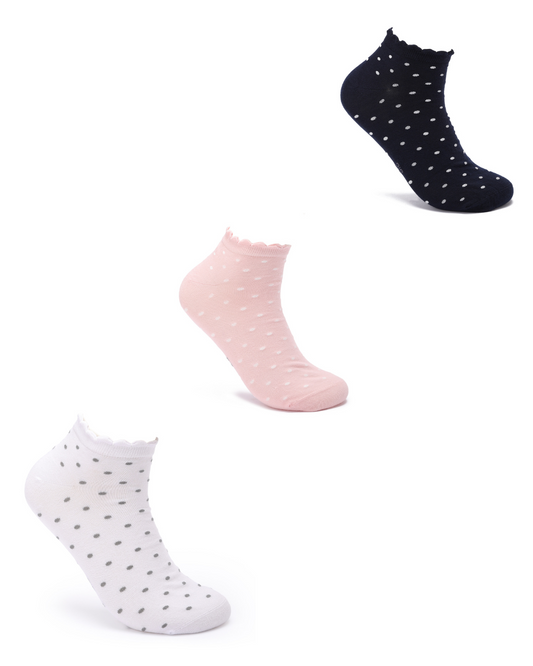 Women's Lycra polka dot socks