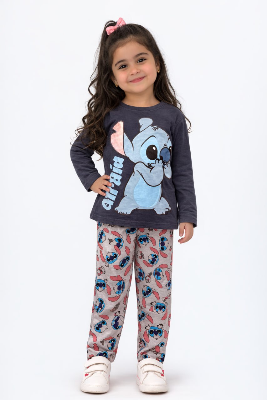 بيجامه قطن وسط بناتي