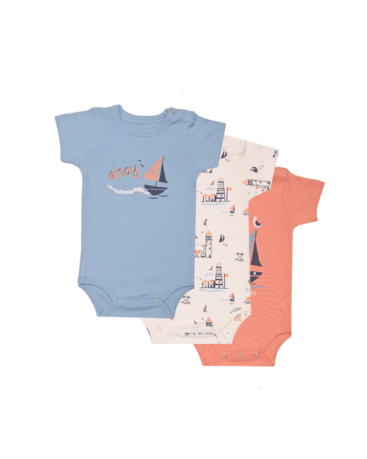 ohay, my children's jumpsuit, half sleeves, 3 pack