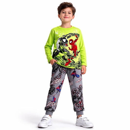 بيجامه قطن خريفي وسط اولادي