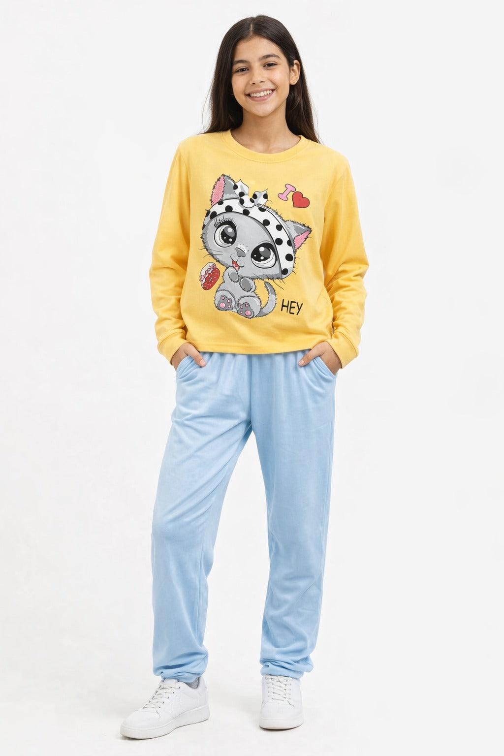 طقم محير بناتي خريفي قطن