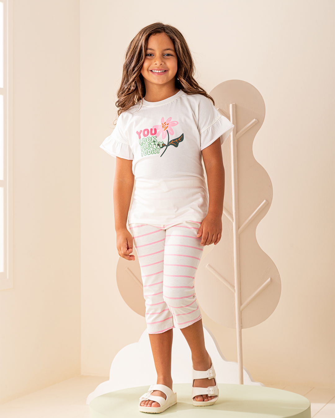 You look pretty, Pajama Pantkore Cotton and a ruffle sleeve