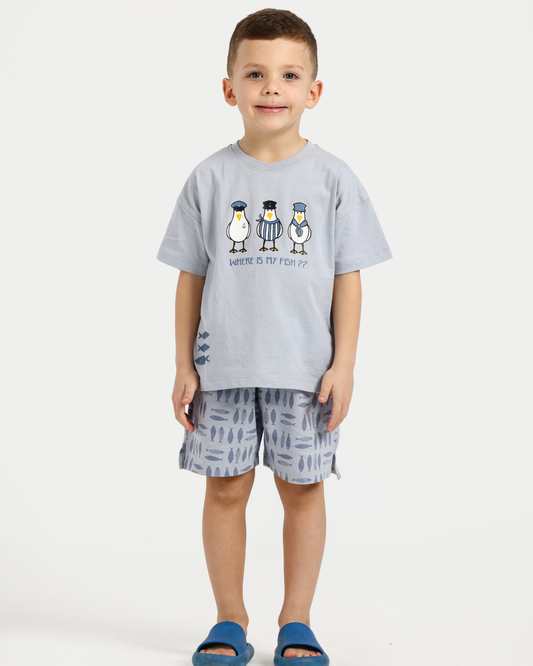 Where is my fish? boys pajama set
