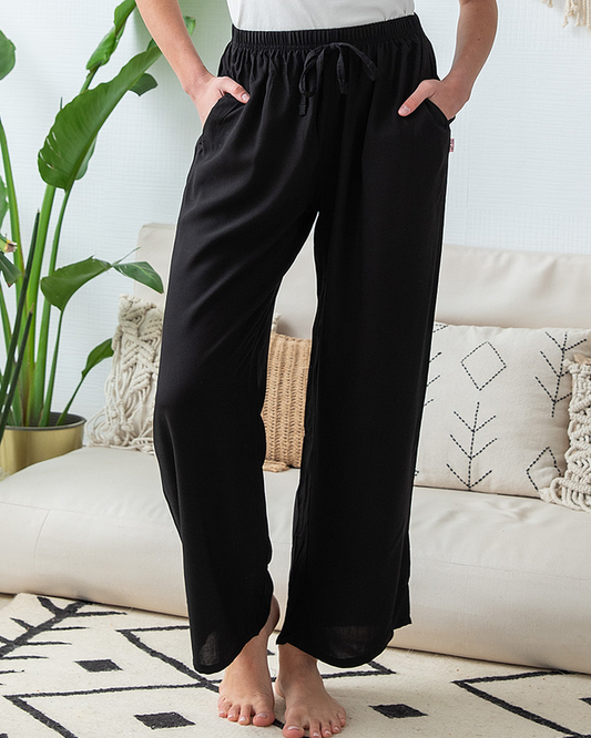 Plain Viscose Women's Pants