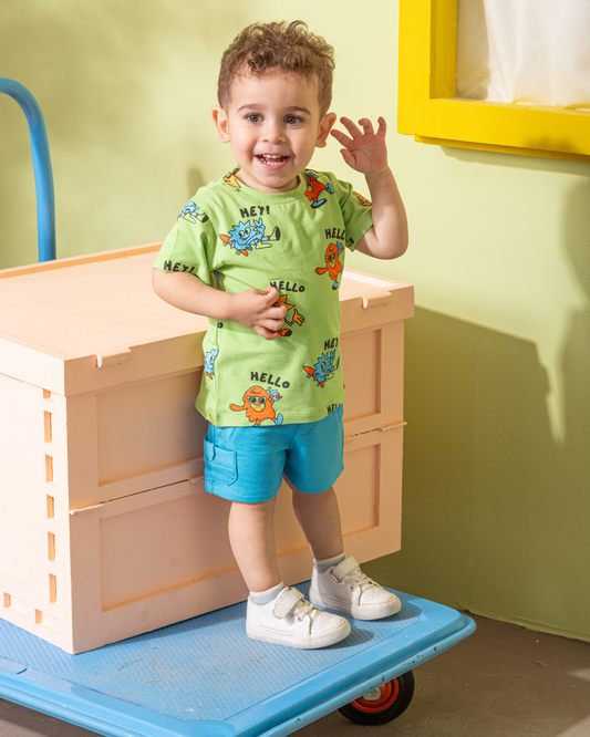 Hello Monster  NB Beigeامه orلادي بيبي