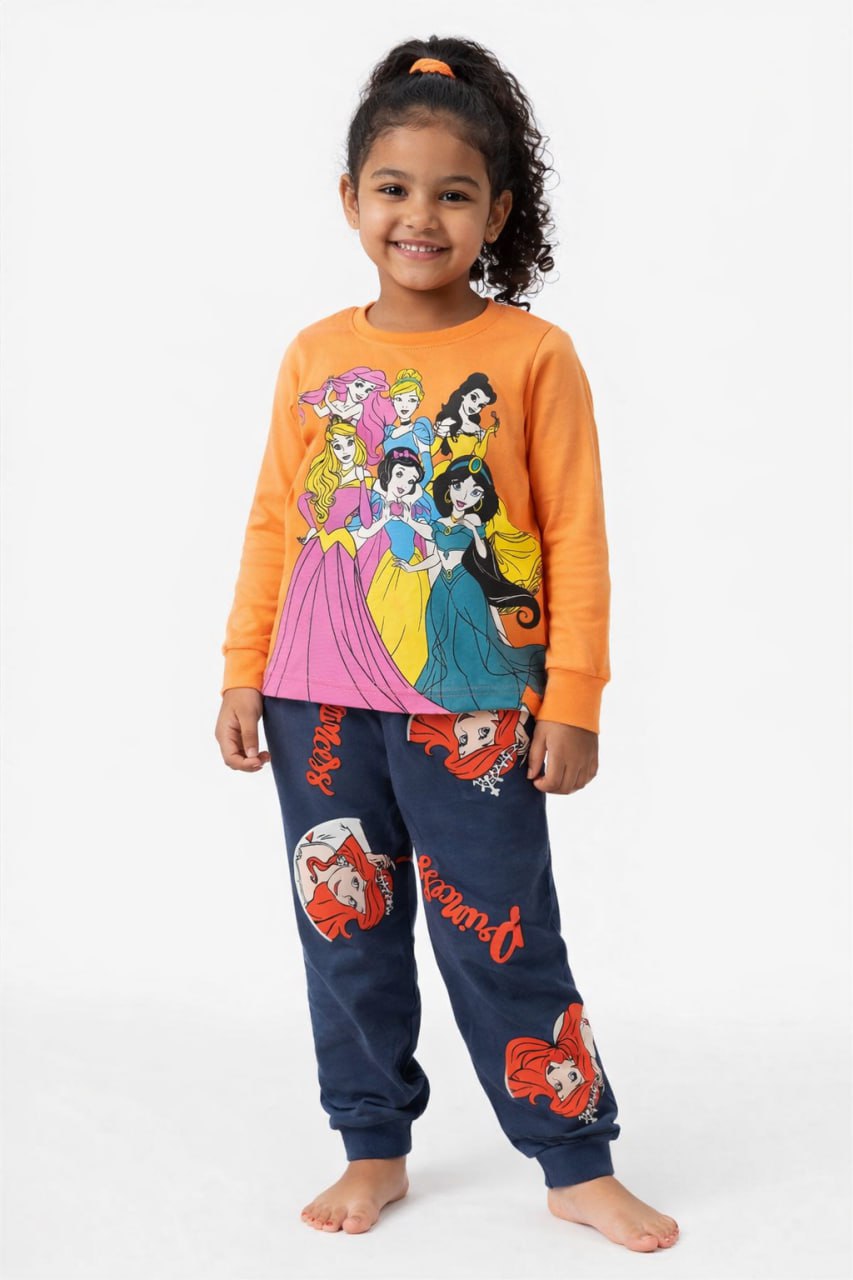 بيجامه قطن خريفي وسط بناتي