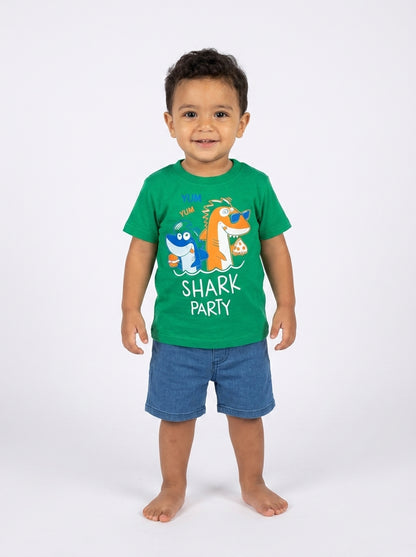 تيشرت بيبي ولادي shark - Cotton House Kids Wear