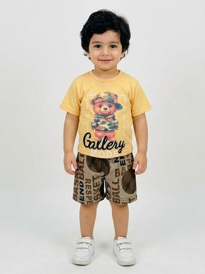 بجامة شورت ولادي galleny - Cotton House Kids Wear