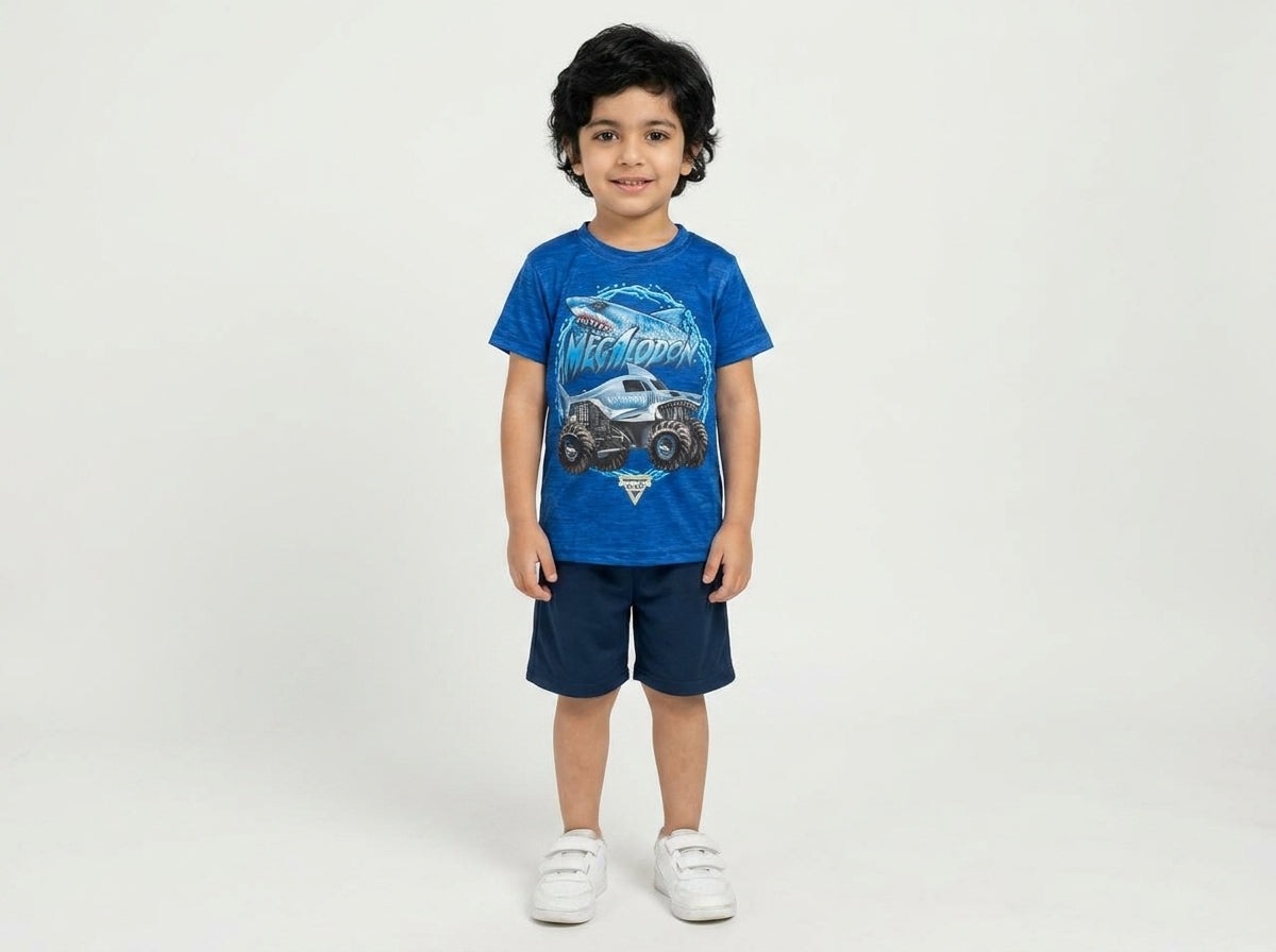 بجامة شورت وسط ولادي shark