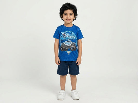 بجامة شورت وسط ولادي shark